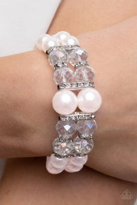 Timelessly Tea Party - Pink Bracelet - Paparazzi Jewelry