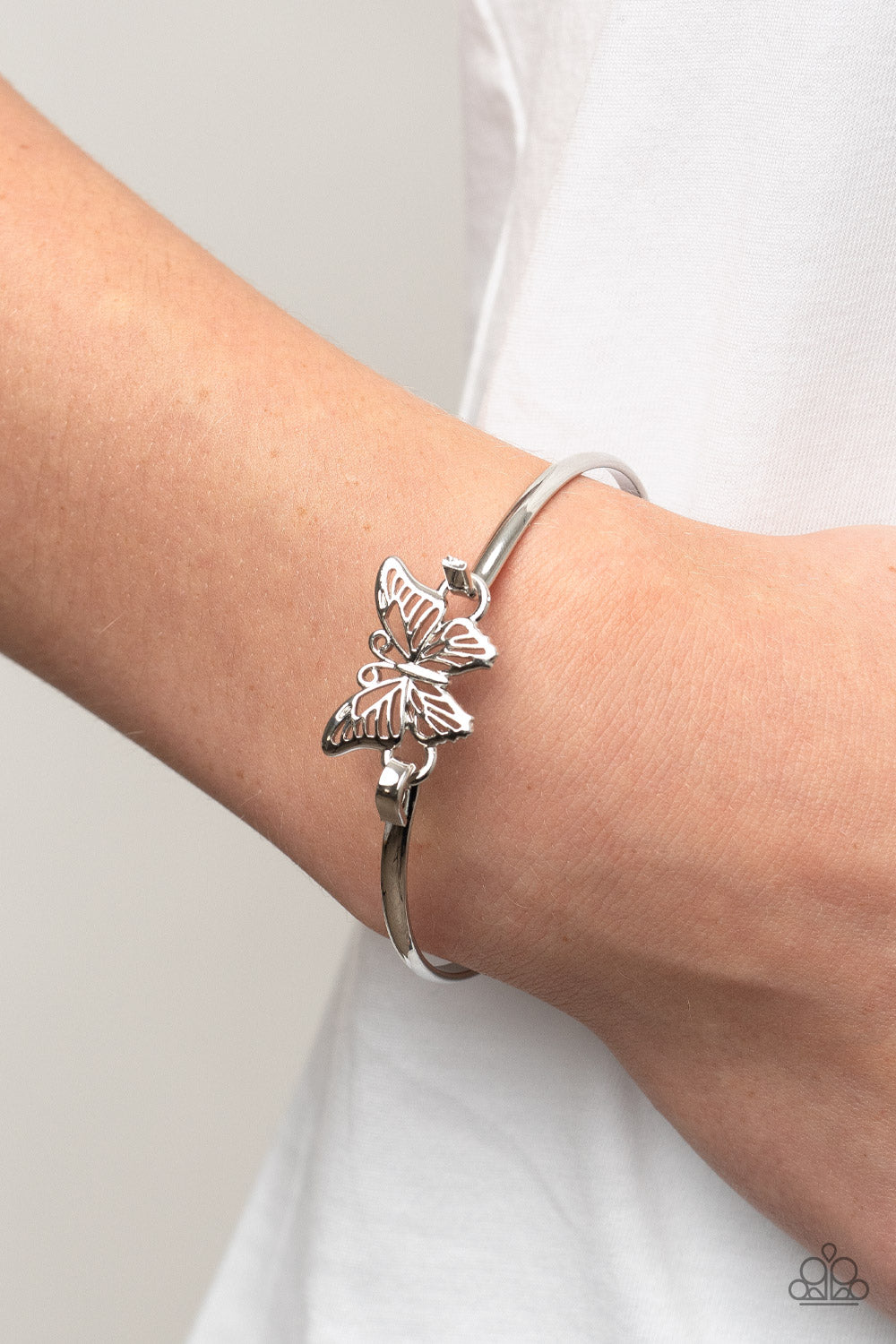 Did I FLUTTER? - Silver Bracelet - Paparazzi Jewelry