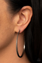Load image into Gallery viewer, Monochromatic Curves - Black Earrings - Paparazzi Jewelry
