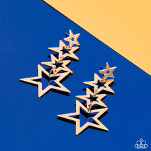 Load image into Gallery viewer, Superstar Crescendo - Gold Post Earrings - Paparazzi Jewelry
