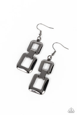 paparazzi-accessories-public-square-black-earrings