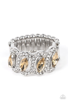 paparazzi-accessories-staggering-sparkle-brown-ring