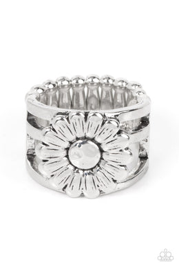 paparazzi-accessories-roadside-daisies-silver-ring