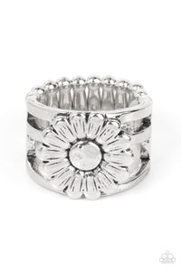 paparazzi-accessories-roadside-daisies-silver-ring