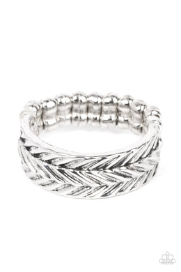 paparazzi-accessories-rebellious-ridges-silver-ring
