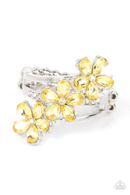 paparazzi-accessories-posh-petals-yellow-ring