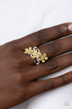 Load image into Gallery viewer, Posh Petals - Yellow Ring - Paparazzi Jewelry

