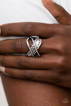 Load image into Gallery viewer, Triple Threat Twinkle - Black Ring - Paparazzi Jewelry

