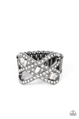 paparazzi-accessories-triple-threat-twinkle-black-ring