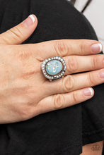 Load image into Gallery viewer, Beach Bijou - Blue Ring - Paparazzi Jewelry
