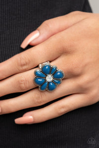 Meadow Mystique - Blue Ring - Paparazzi Jewelry