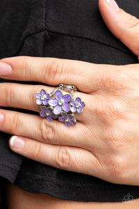 Boastful Blooms - Purple Ring - Paparazzi Jewelry