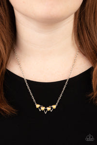 Pyramid Prowl - Yellow Necklace - Paparazzi Jewelry