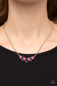 Pyramid Prowl - Pink Necklace - Paparazzi Jewelry