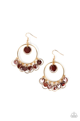 paparazzi-accessories-cabana-charm-brown-earrings