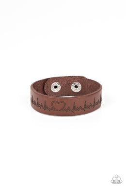 paparazzi-accessories-haute-heartbeat-brown-bracelet