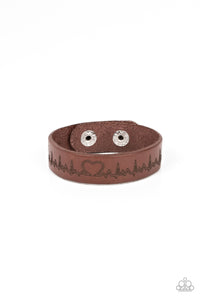 paparazzi-accessories-haute-heartbeat-brown-bracelet