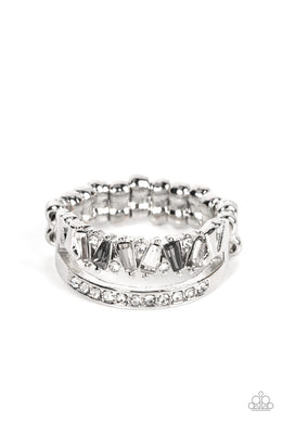 paparazzi-accessories-fractal-fascination-silver-ring