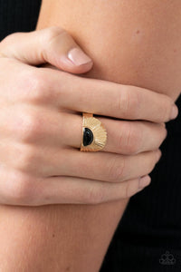 Fabulously FAN-tabulous - Gold Ring - Paparazzi Jewelry