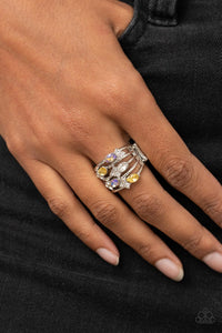 Ethereal Escapade - Yellow Ring - Paparazzi Jewelry