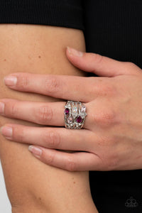 Ethereal Escapade - Pink Ring - Paparazzi Jewelry