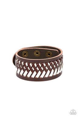 paparazzi-accessories-punk-rocker-road-brown-bracelet