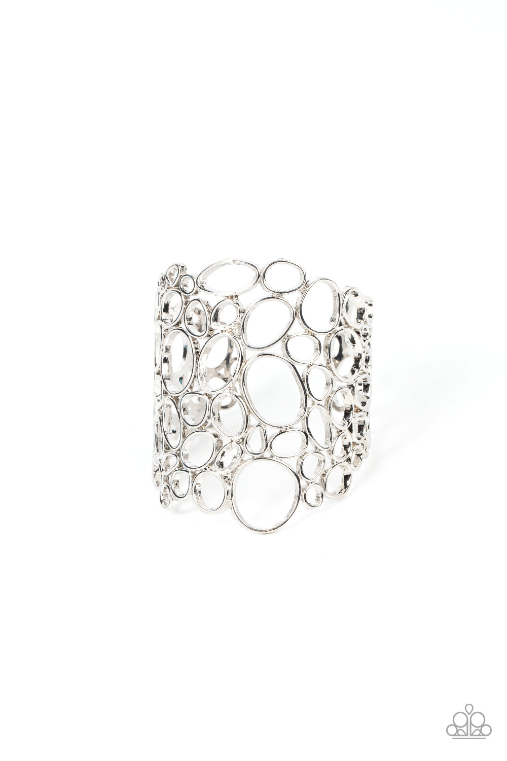paparazzi-accessories-all-turned-around-silver-bracelet