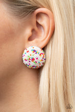 Load image into Gallery viewer, Kaleidoscope Sky - White Post Earrings - Paparazzi Jewelry
