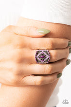 Load image into Gallery viewer, Amplified Aztec - Purple Ring - Paparazzi Jewelry
