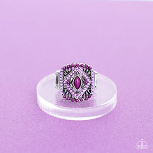 Amplified Aztec - Purple Ring - Paparazzi Jewelry