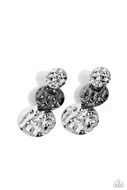 paparazzi-accessories-triple-threat-texture-multi-post earrings