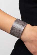 Load image into Gallery viewer, Rosy Wrap Up - Silver Bracelet - Paparazzi Jewelry
