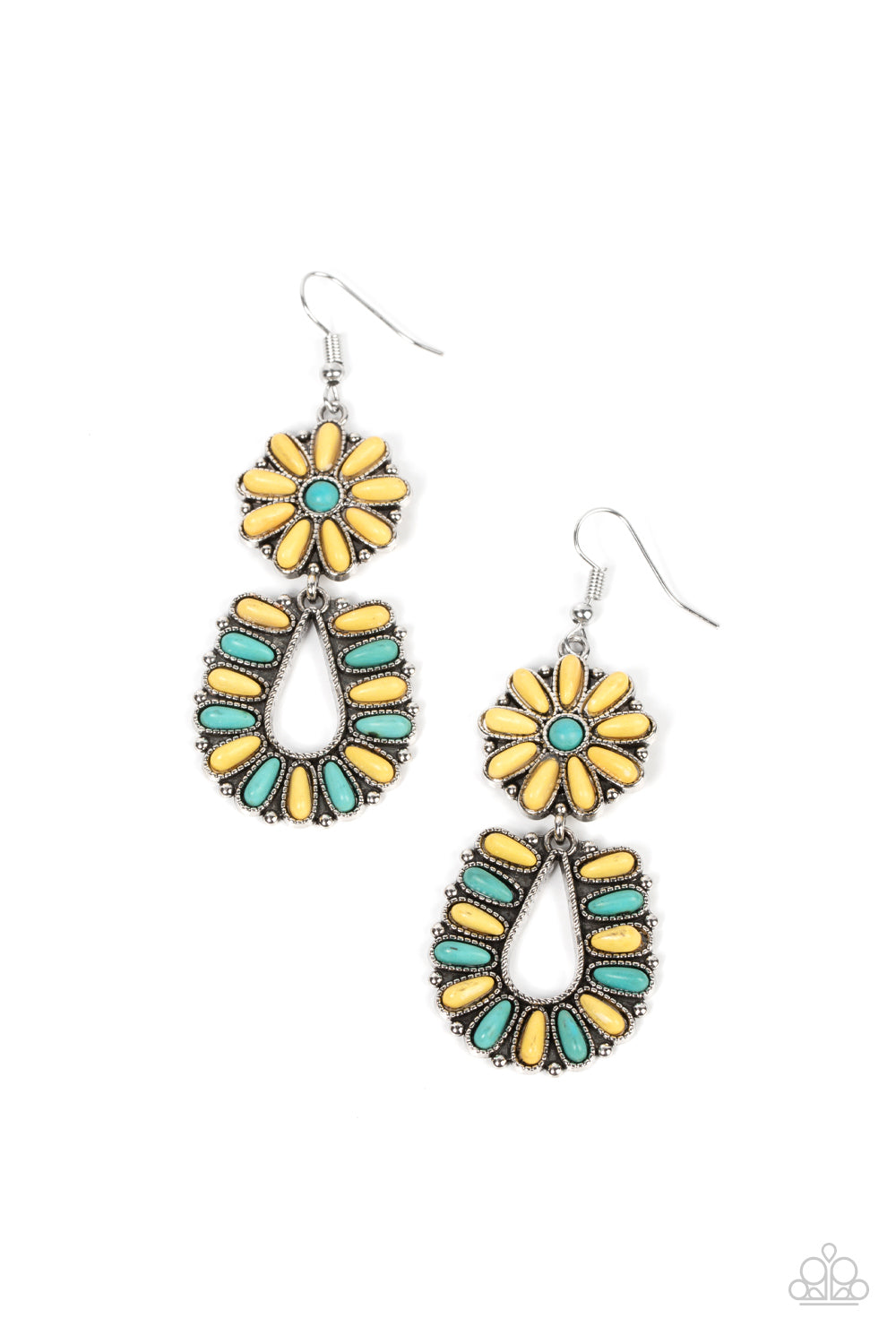 paparazzi-accessories-badlands-eden-yellow-earrings