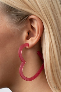 Heart-Throbbing Twinkle - Pink Earrings - Paparazzi Jewelry