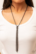 Load image into Gallery viewer, Metallic MESH-Up - Black Necklace - Paparazzi Jewelry
