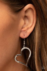 Tenderhearted Twinkle - White Earrings - Paparazzi Jewelry