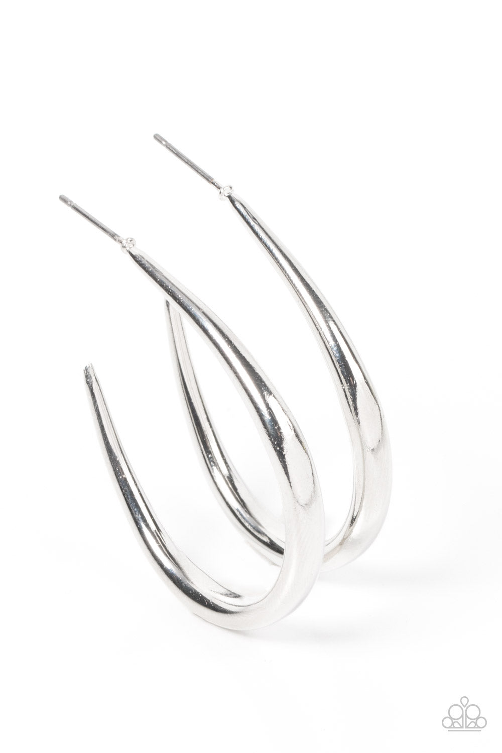 paparazzi-accessories-curve-your-appetite-silver-earrings
