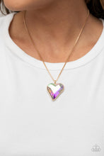 Load image into Gallery viewer, Lockdown My Heart - Gold Necklace - Paparazzi Jewelry
