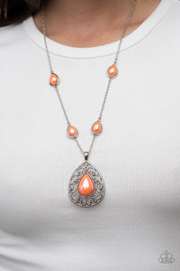 Magical Masquerade - Orange Necklace - Paparazzi Jewelry