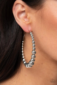 Show Off Your Curves - Silver Earrings - Paparazzi Jewelry