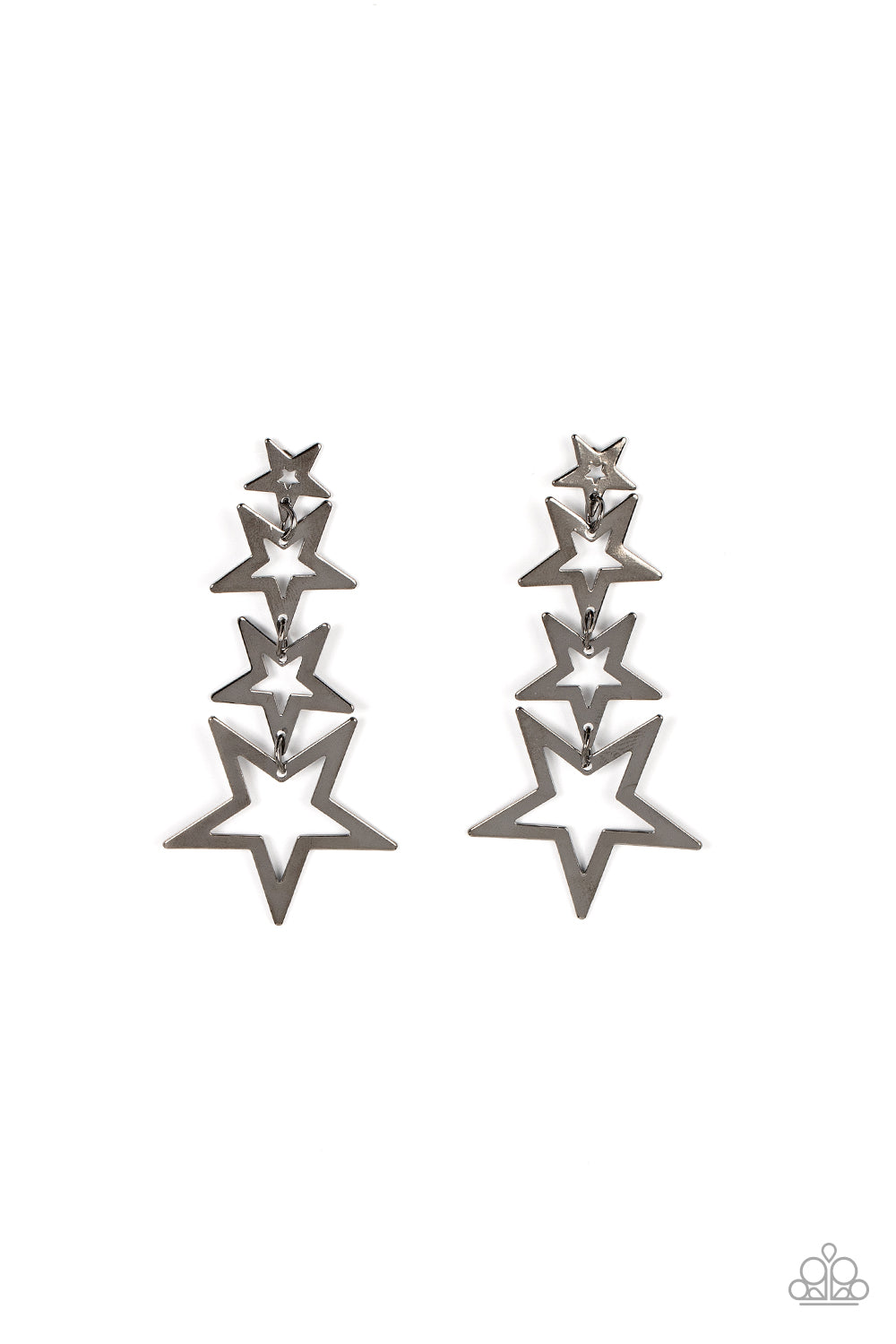 paparazzi-accessories-superstar-crescendo-black-post earrings