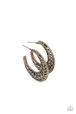 paparazzi-accessories-wanderlust-wilderness-brass-earrings