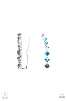 paparazzi-accessories-starlight-show-blue-post earrings
