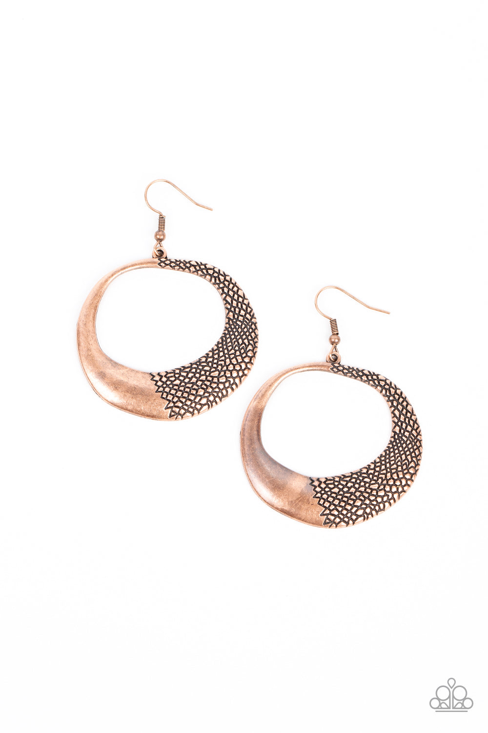 paparazzi-accessories-downtown-jungle-copper-earrings