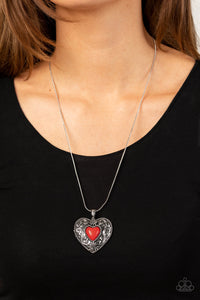 Wholeheartedly Whimsical - Red Necklace - Paparazzi Jewelry