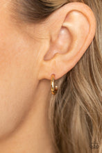 Load image into Gallery viewer, Small-Scale Shimmer - Gold Earrings - Paparazzi Jewelry
