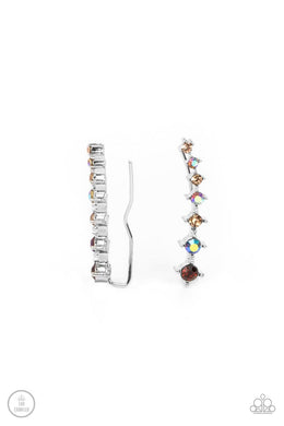 paparazzi-accessories-starlight-show-brown-post earrings