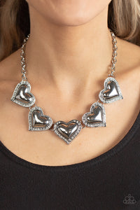 Kindred Hearts - White Necklace - Paparazzi Jewelry