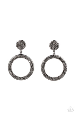 paparazzi-accessories-glow-you-away-black-post earrings