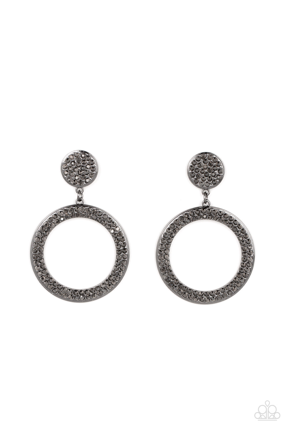 paparazzi-accessories-glow-you-away-black-post earrings